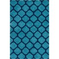 Well Woven Well Woven MC-56-5 Zoe Modern Trellis Rug; Light Blue - 5 x 7 ft. MC-56-5